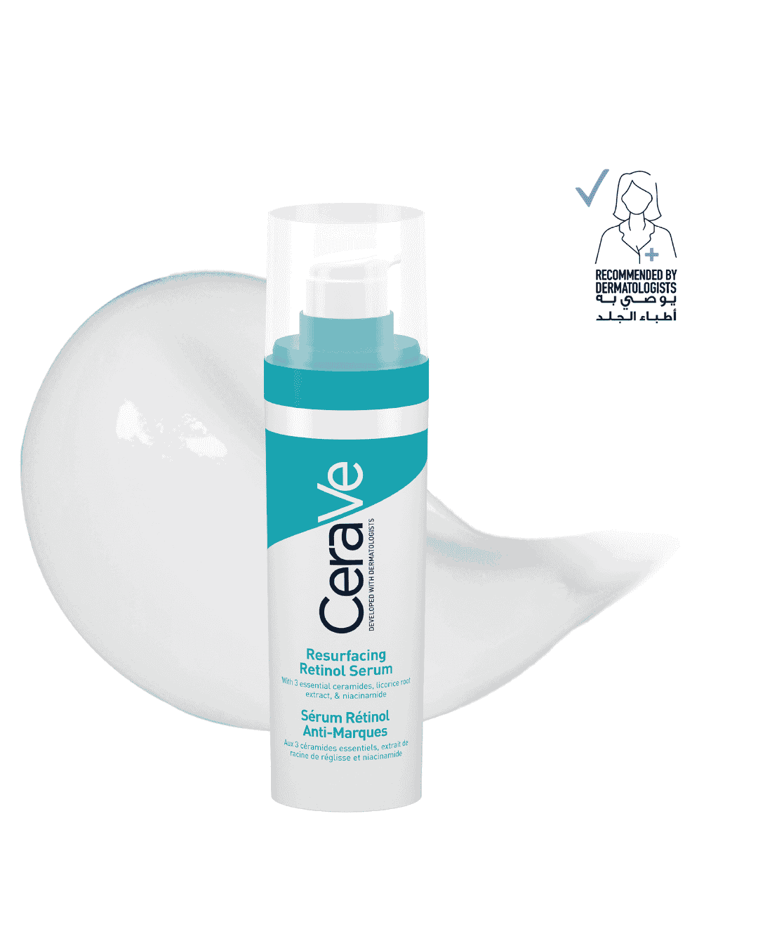 CERAVE RESURFACING RETINOL SERUM TO REDUCE THE APPEARANCE OF POST-ACNE MARKS AND PORES WITH RETINOL, LICORICE ROOT EXTRACT & NIACINAMIDE 30ML