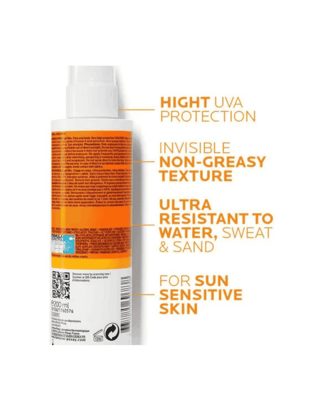 La Roche-Posay Anthelios Invisible Sunscreen Body Spray SPF50 + 200ml