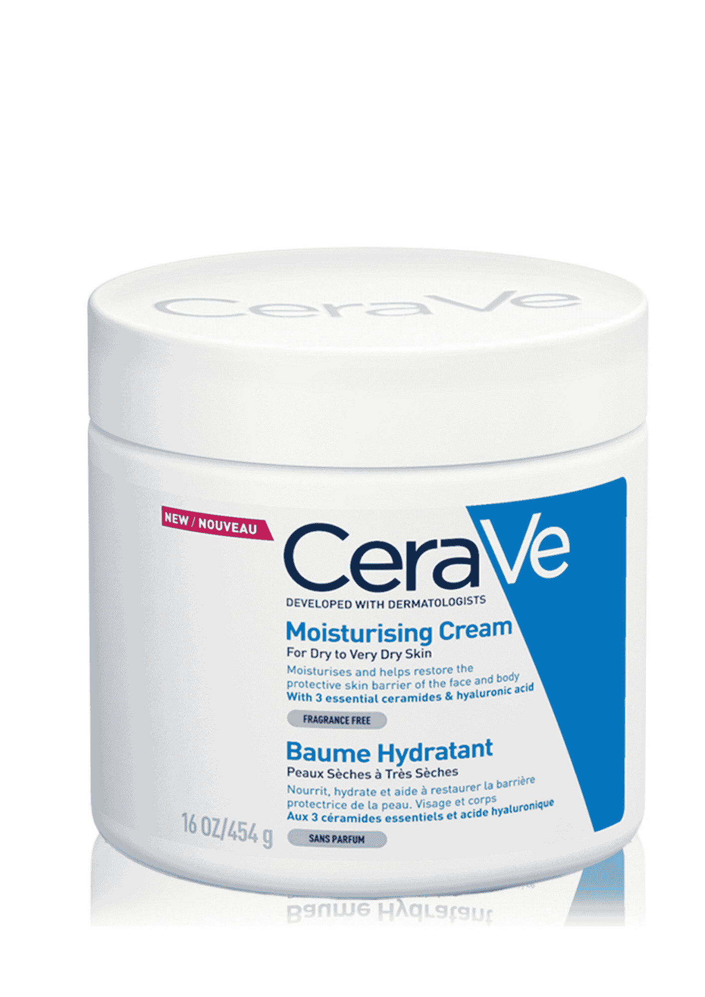 Cerave Moisturizing Cream for Dry Skin with Hyaluronic Acid 454G