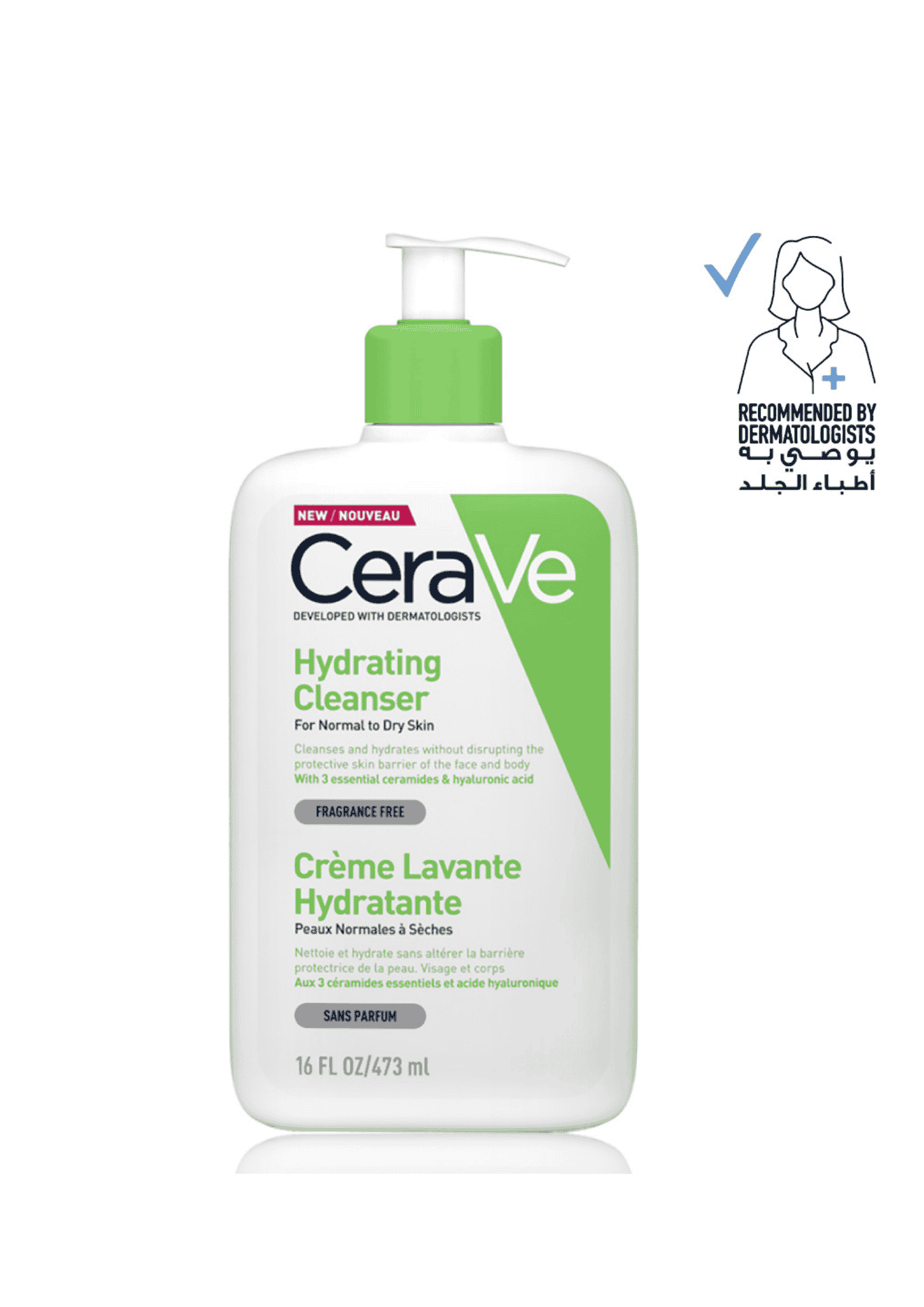 Cerave Hydrating Cleanser for Normal to Dry Skin with Hyaluronic Acid 473Ml