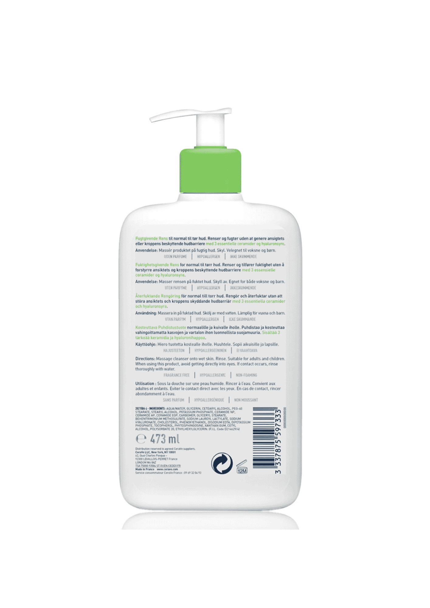 Cerave Hydrating Cleanser for Normal to Dry Skin with Hyaluronic Acid 473Ml