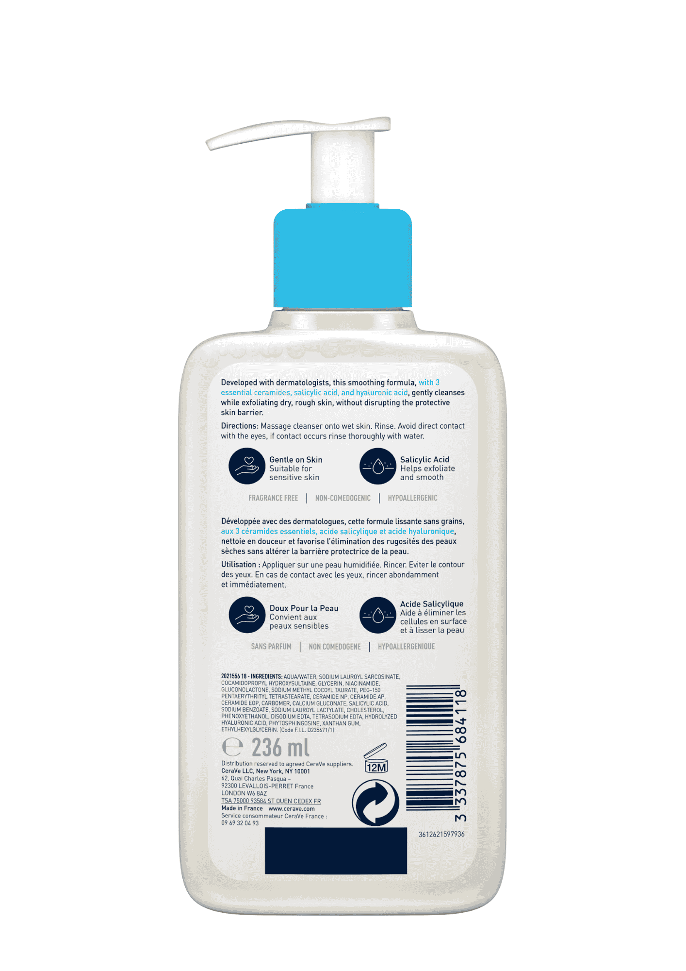CeraVe SA Smoothing Cleanser for normal, dry and rough skin 236ml