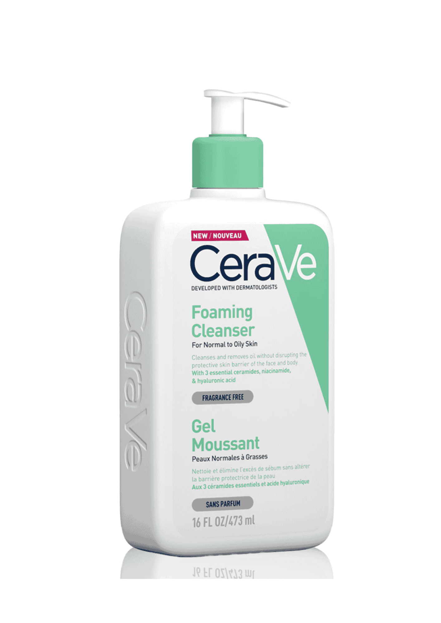 Cerave Foaming Cleanser for Normal to Oily Skin with Hyaluronic Acid 473Ml