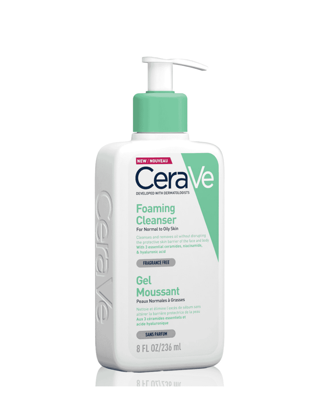 Cerave Foaming Cleanser for Normal to Oily Skin with Hyaluronic Acid 236Ml