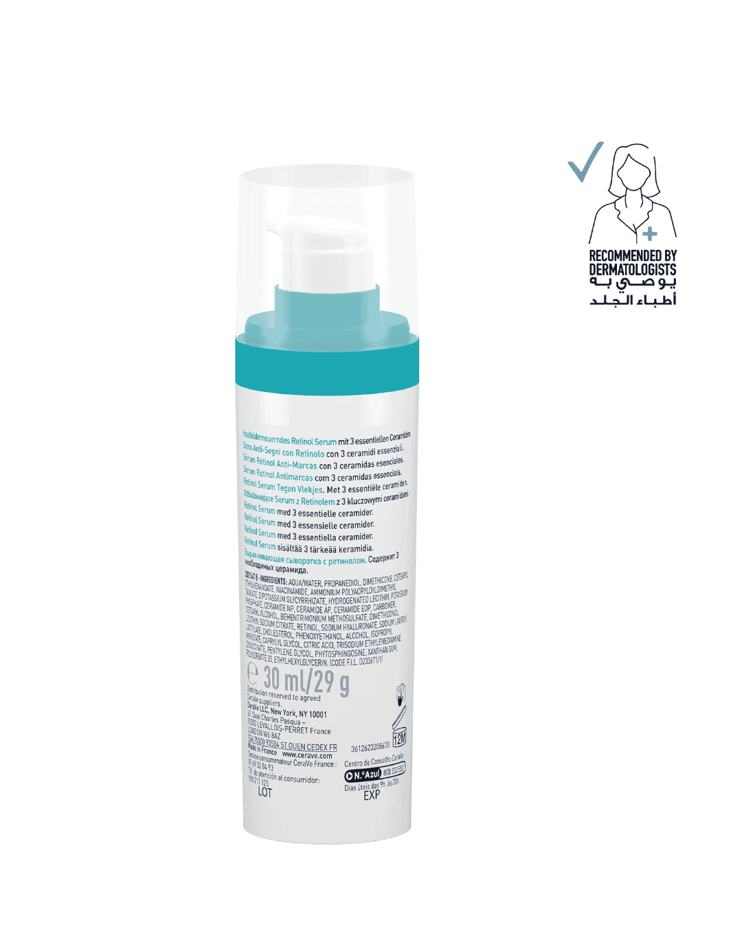 CERAVE RESURFACING RETINOL SERUM TO REDUCE THE APPEARANCE OF POST-ACNE MARKS AND PORES WITH RETINOL, LICORICE ROOT EXTRACT & NIACINAMIDE 30ML