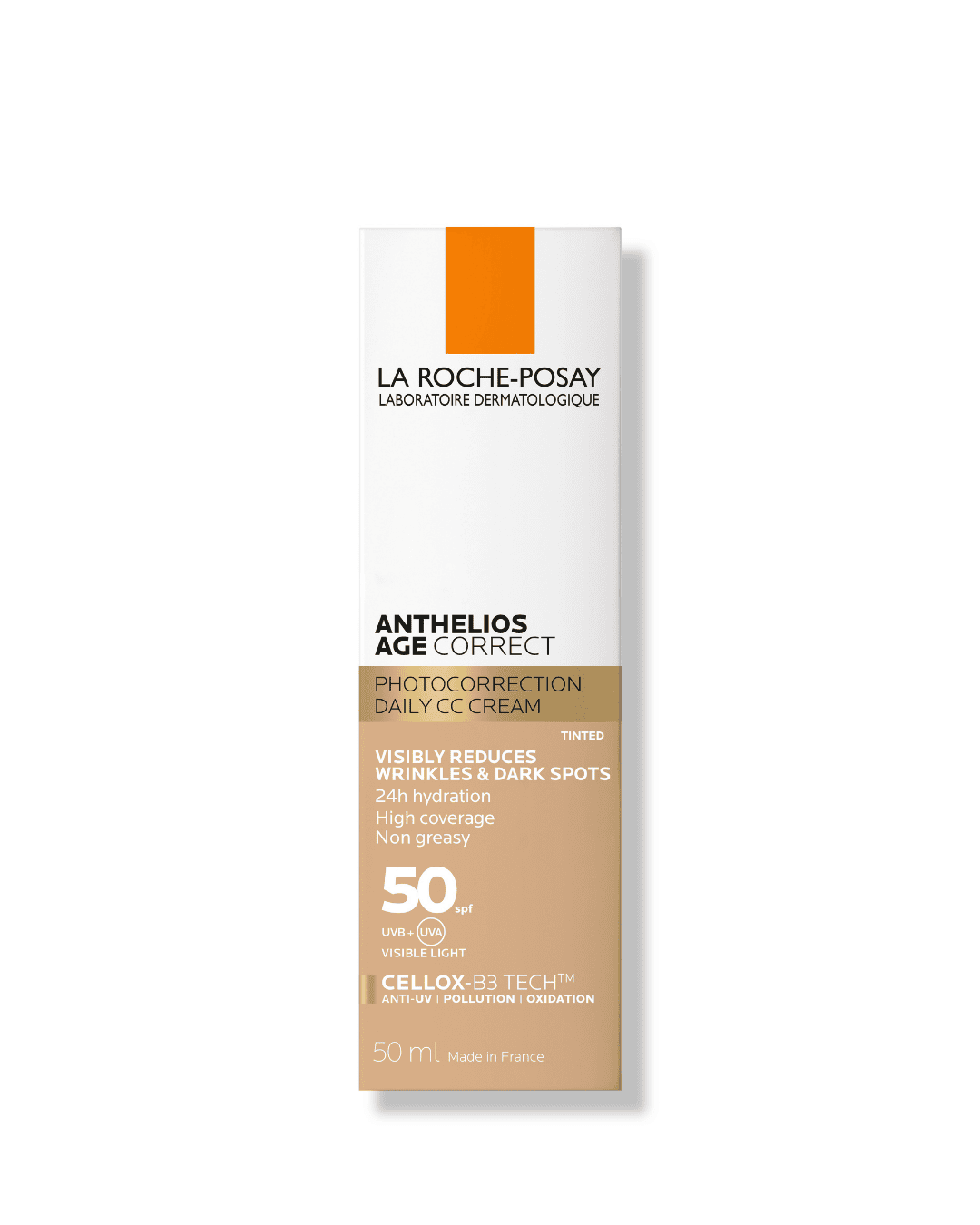 La Roche Posay Anthelios Age Correct SPF50 Tinted Anti Ageing Invisible Sunscreen with Niacinamide 50ml