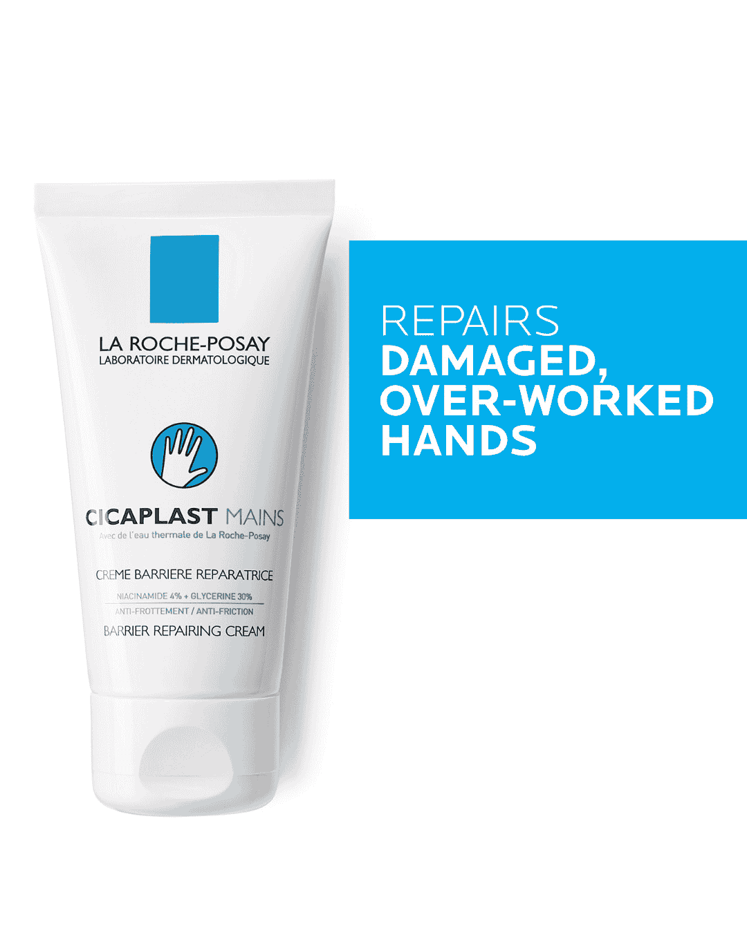 La Roche-Posay Cicaplast Mains Moisturiser for Dry and Damaged Hands 50ml