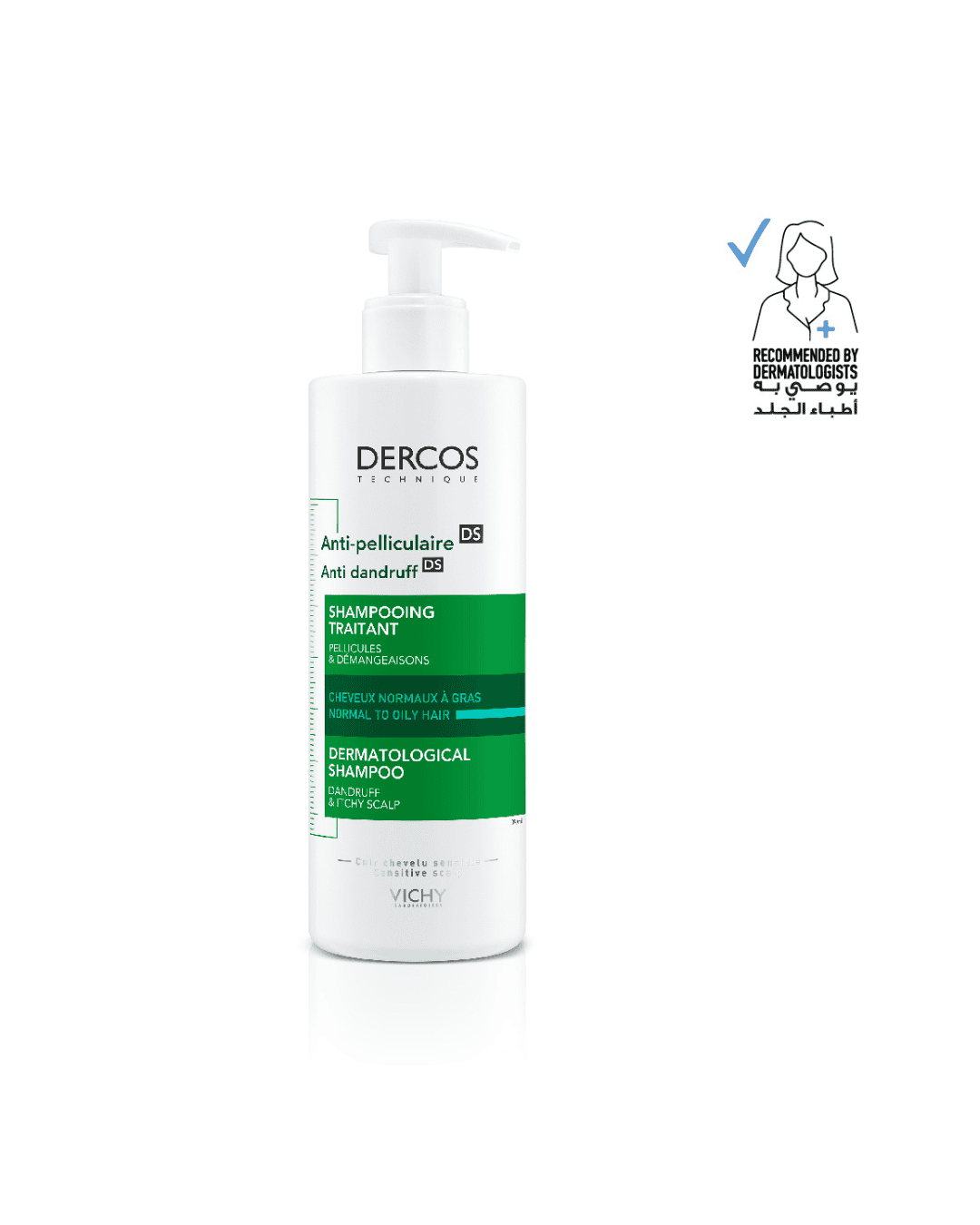 Vichy Dercos Anti Dandruff Shampoo for Normal to Oily hair 400ml