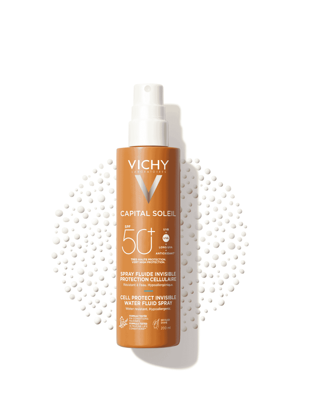 Vichy Capital Soleil Invisible Fluid Sunscreen Spray SPF50+ for Face and Body 200ML