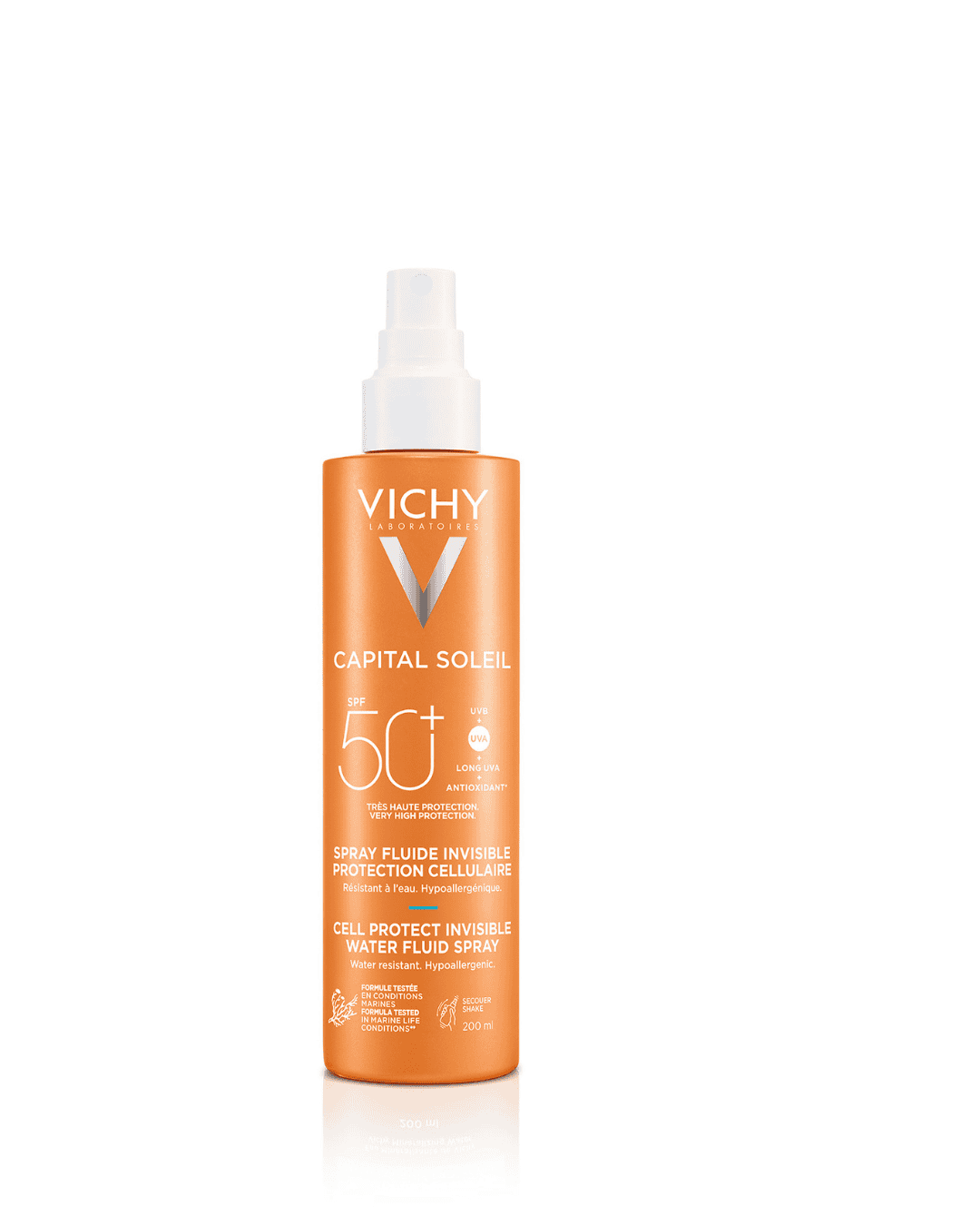 Vichy Capital Soleil Invisible Fluid Sunscreen Spray SPF50+ for Face and Body 200ML