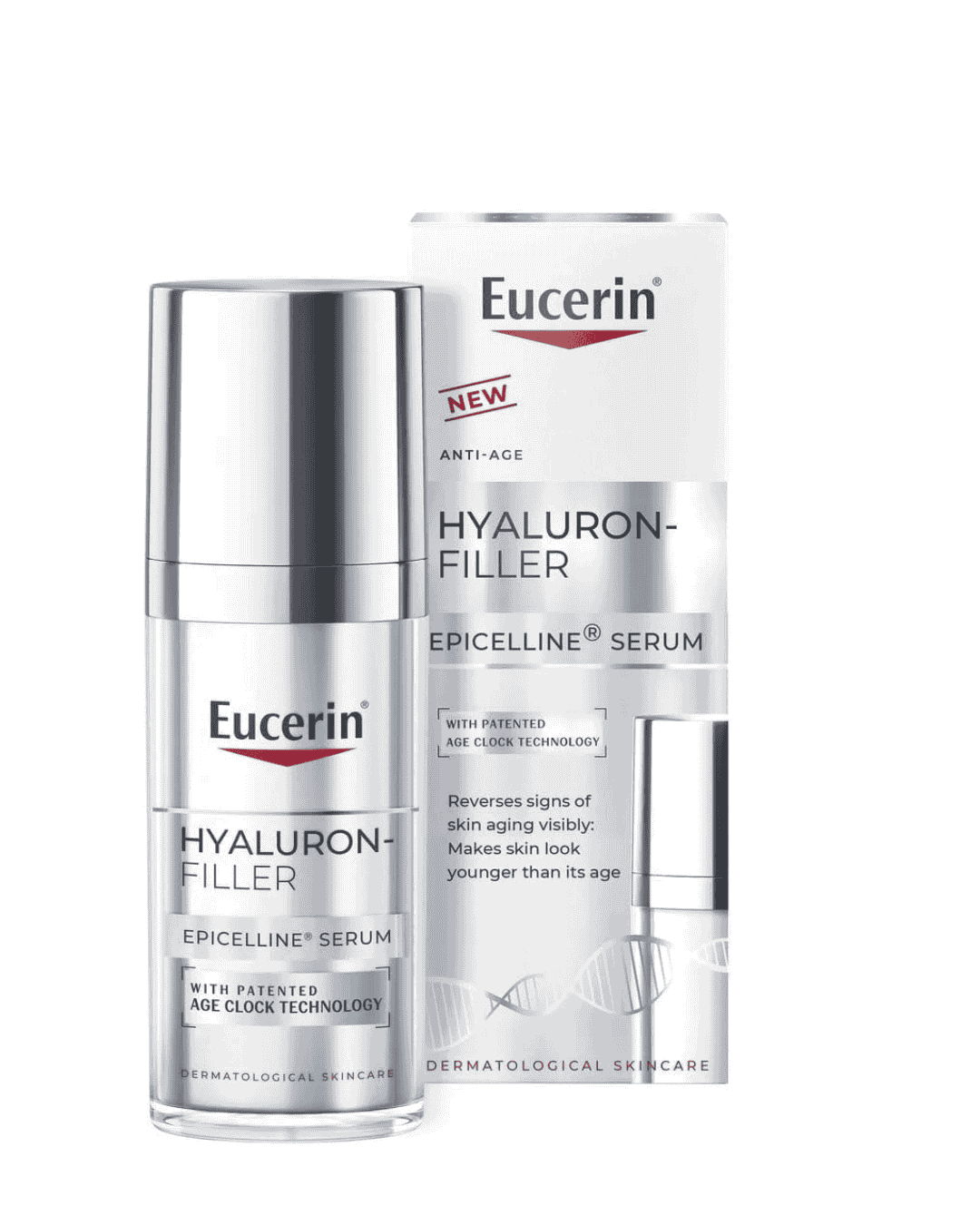 Eucerin Hyaluron-Filler Anti-Age Epicelline Serum, with Patented Age Clock Technology, Visibly Reverses 10 Signs of Skin Aging, for Younger-Looking Skin, Dermatologically Tested, 30ml