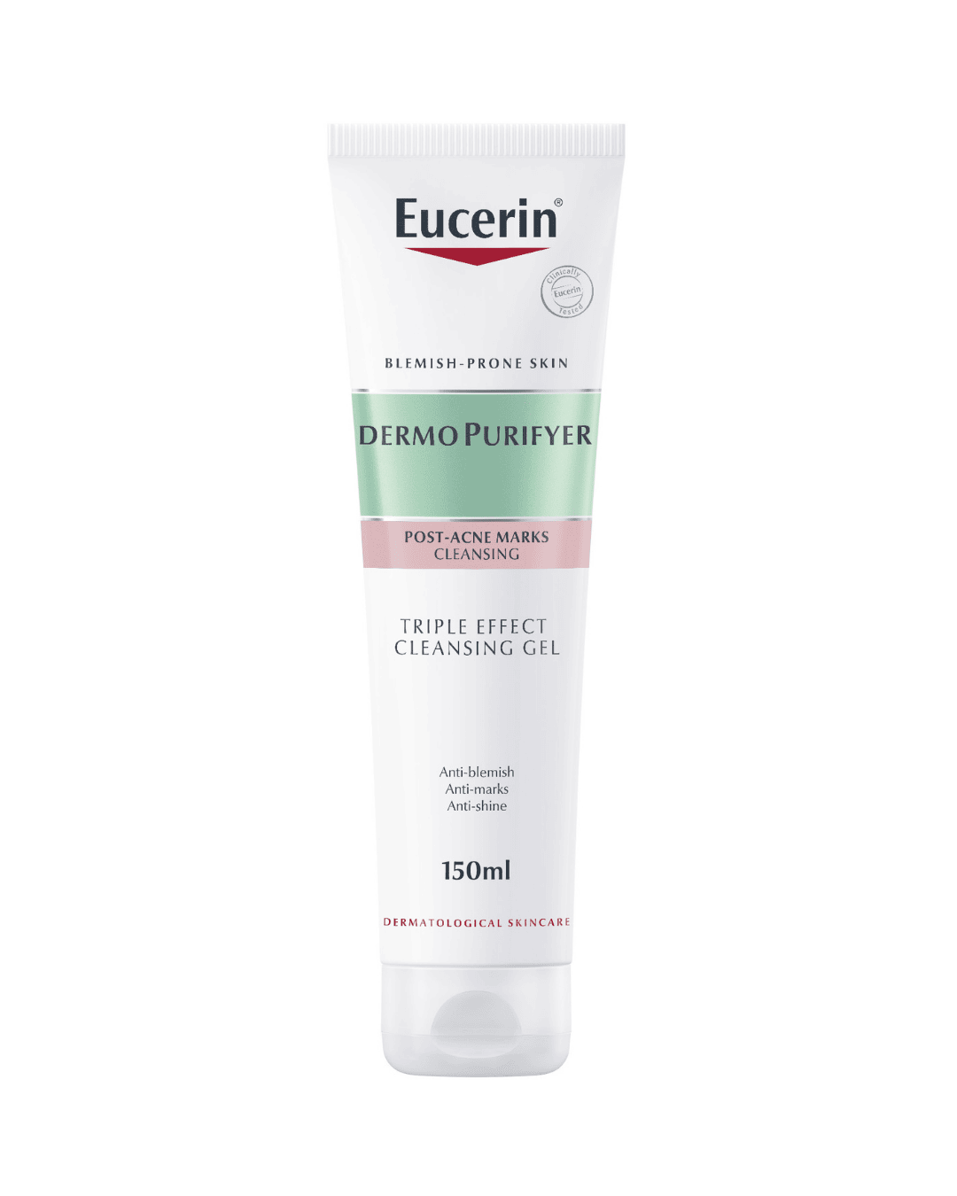 Eucerin DermoPurifyer Triple Effect Face and Body Cleansing Gel, Anti-Blemish, Anti-Marks and Anti-Shine, with Salicylic Acid and AHA/BHA/PHA Acid Complex, 150ml