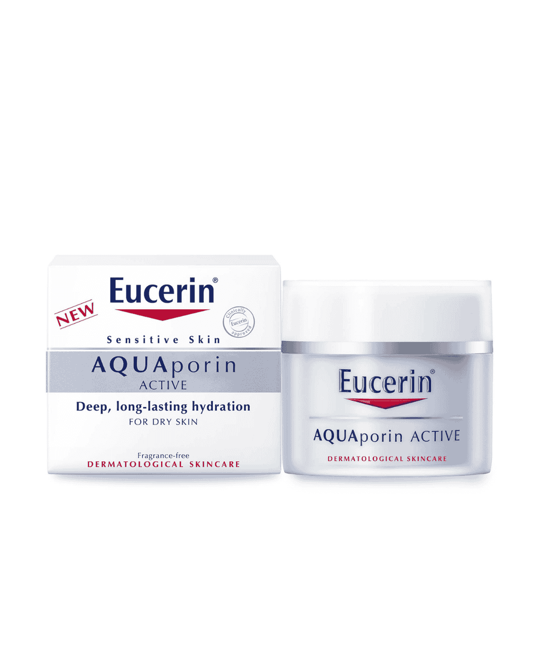 Eucerin Aquaporin Active Rich Face Day Cream with Gluco-Glycerol and Hyaluronic Acid, Refreshing Face Moisturizer for 24-hour Hydration, Non-Comedogenic, for Dry Skin, 50ml
