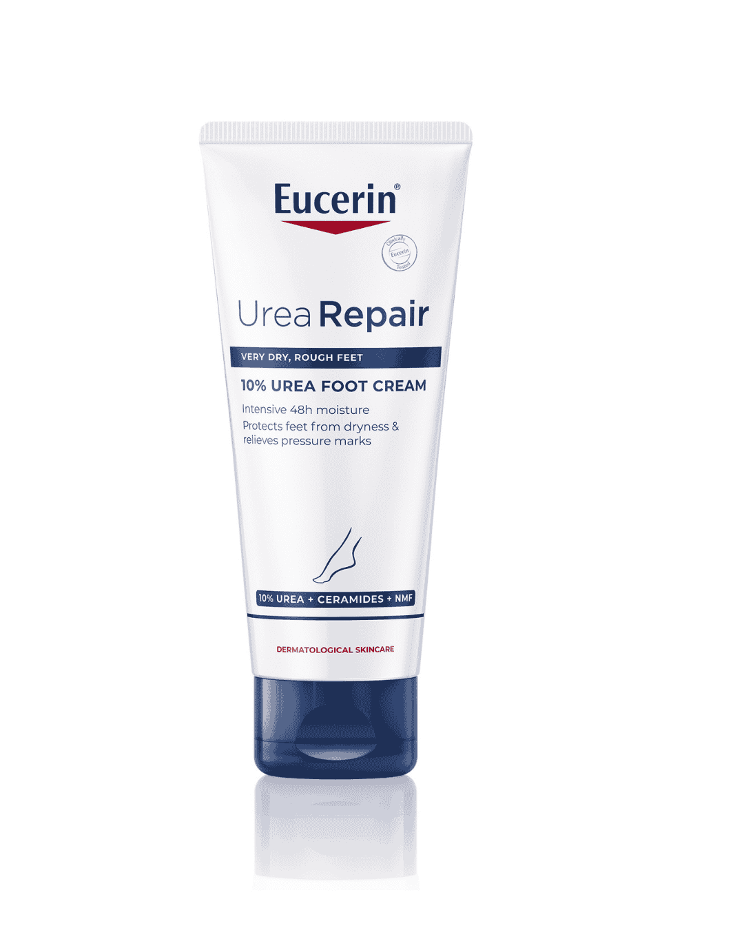 Eucerin UreaRepair Plus 10% Urea Foot Cream with Ceramide, Smoothes Callouses and Thickened Heels, Feet Care for Very Dry Skin, Suitable for Mature & Diabetic Skin, 100ml