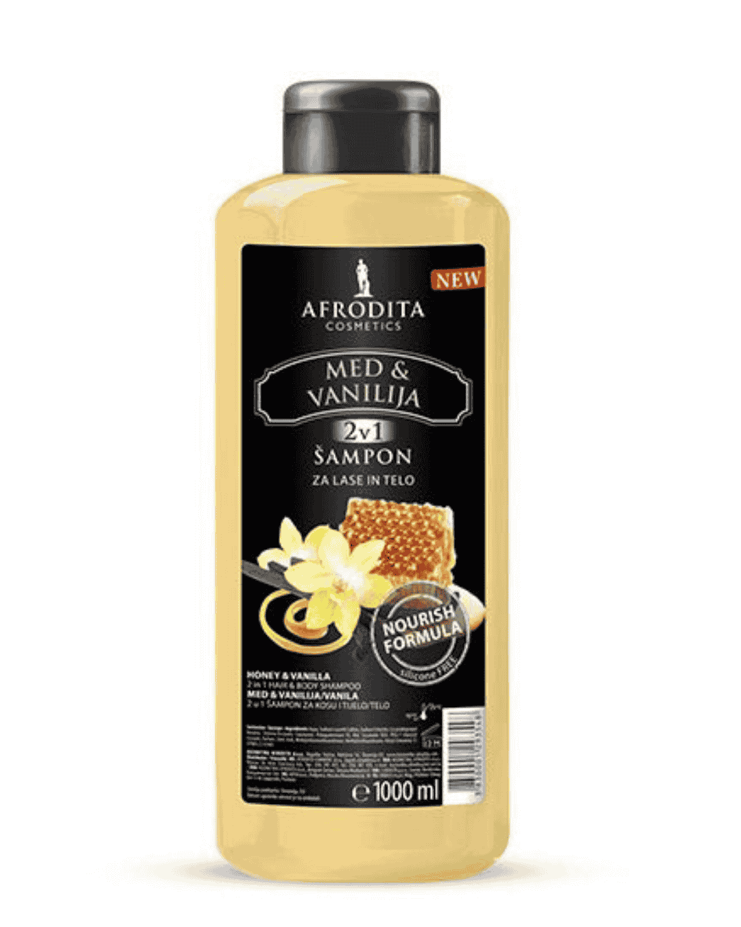 AFRODITA HAIR AND BODY SHAMPOO HONEY & VANILLA 1000 ML
