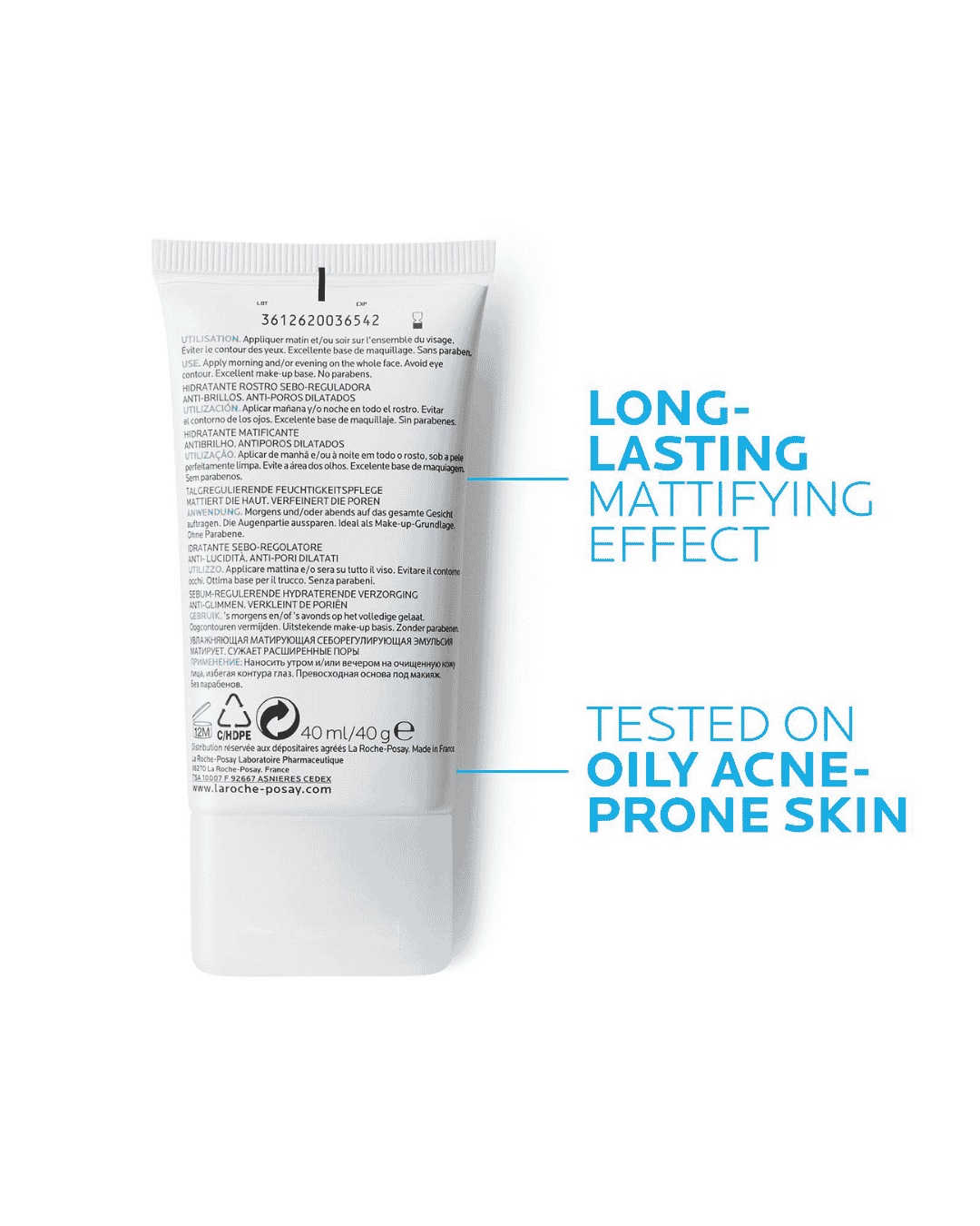 La Roche-Posay Effaclar MAT Mattifying Moisturizer for Oily Skin 40ml